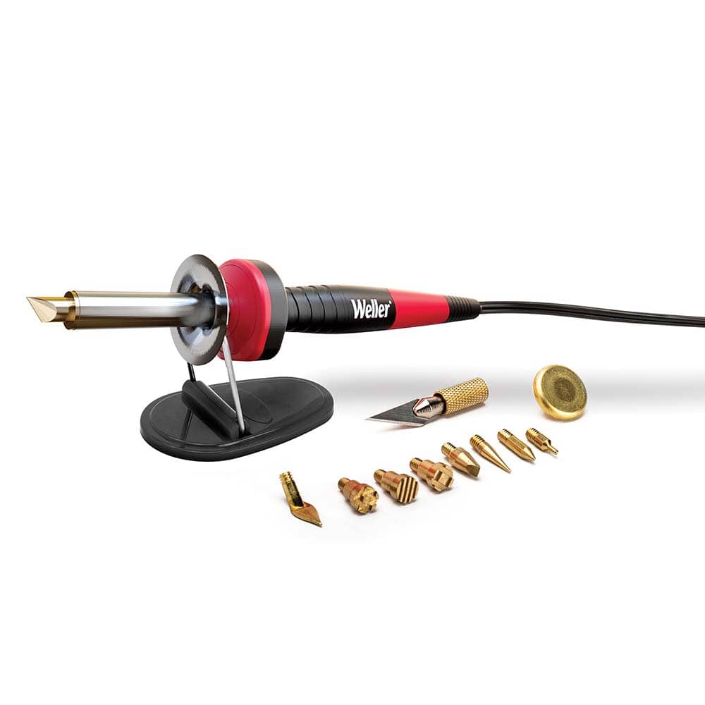 Soldering Iron & Torch Kits; Type: Soldering Iron Kit; Contents: Conical Tip 0.8mm (WLTC08IR60); 6 PC Solder Aid Kit; Soldering Iron Storage Case; Iron Stand; Weller Xcelite 4.75" Tweezers; 60W Soldering Iron; Soldering Accessory Kit; Weller Xcelite Wire