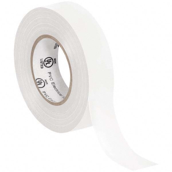 Electrical Tape: 3/4" Wide, 7 mil Thick, White