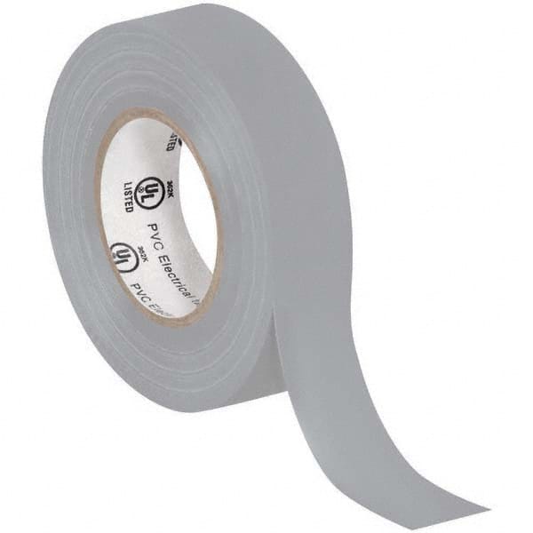 Electrical Tape: 3/4" Wide, 7 mil Thick, Gray