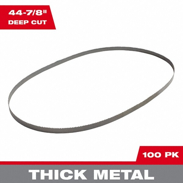 Portable Bandsaw Blade: 1/2" Wide, 0.02" Thick, 10 TPI