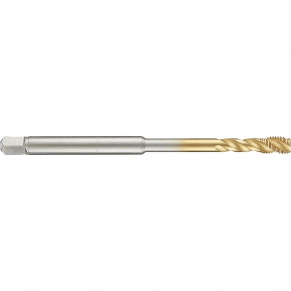 Guhring 9042830063500 Spiral Flute Tap: 1/4-20, UNC, 3 Flute, Modified Bottoming, 2B Class of Fit, High Speed Steel, TiN Finish Image