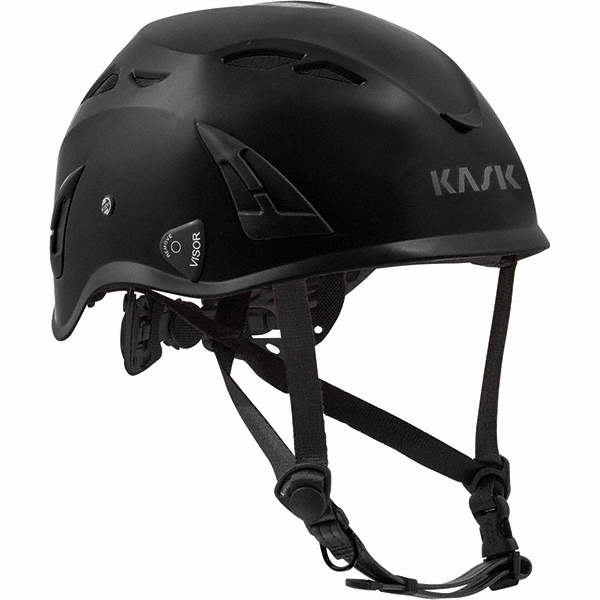 Hard Hat: Type I, Class C, 6-Point Suspension - Black, ABS