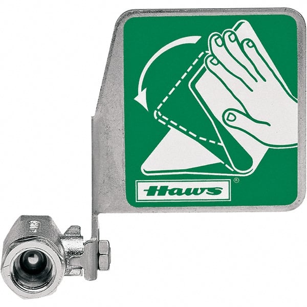 1/2" Inlet, 7" Long x 5" Wide x 3" High, Stainless Steel Plumbed Wash Station Stay-Open Ball Valve