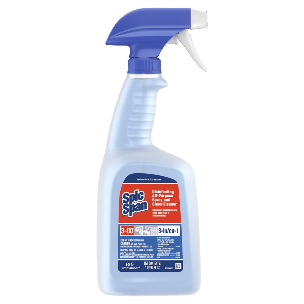 Spic and Span 3-in-1 Cleaner - 32 fl oz (1 quart) - Fresh Scent - 6 / Carton - Disinfectant, Streak-free - Blue
