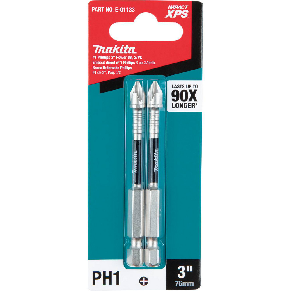 Makita Power Screwdriver Bit 1 Phillips, 1/4" Hex Drive MSC