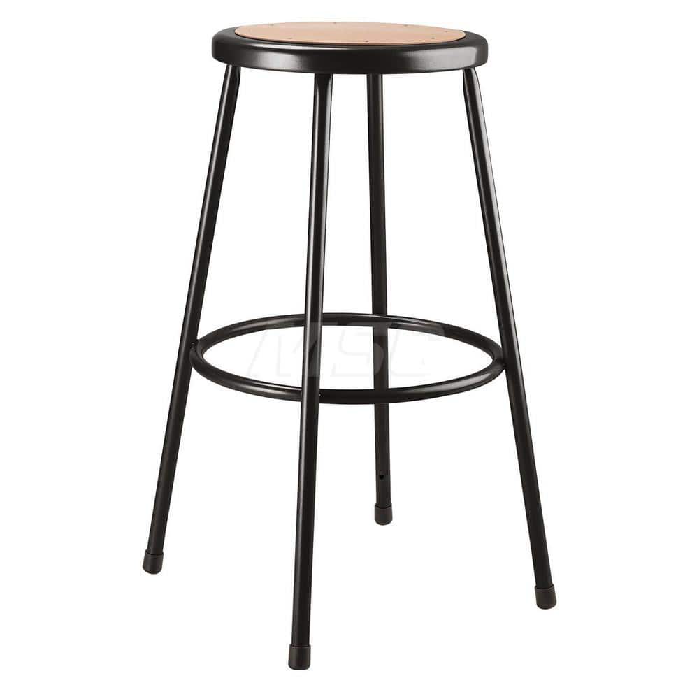 NATIONAL PUBLIC SEATING 6230-10 Stationary Stools; Type: Fixed Height Stool ; Base Type: Steel; Steel ; Width (Inch): 14 ; Depth (Inch): 14 ; Seat Material: Hardboard ; Color: Black 