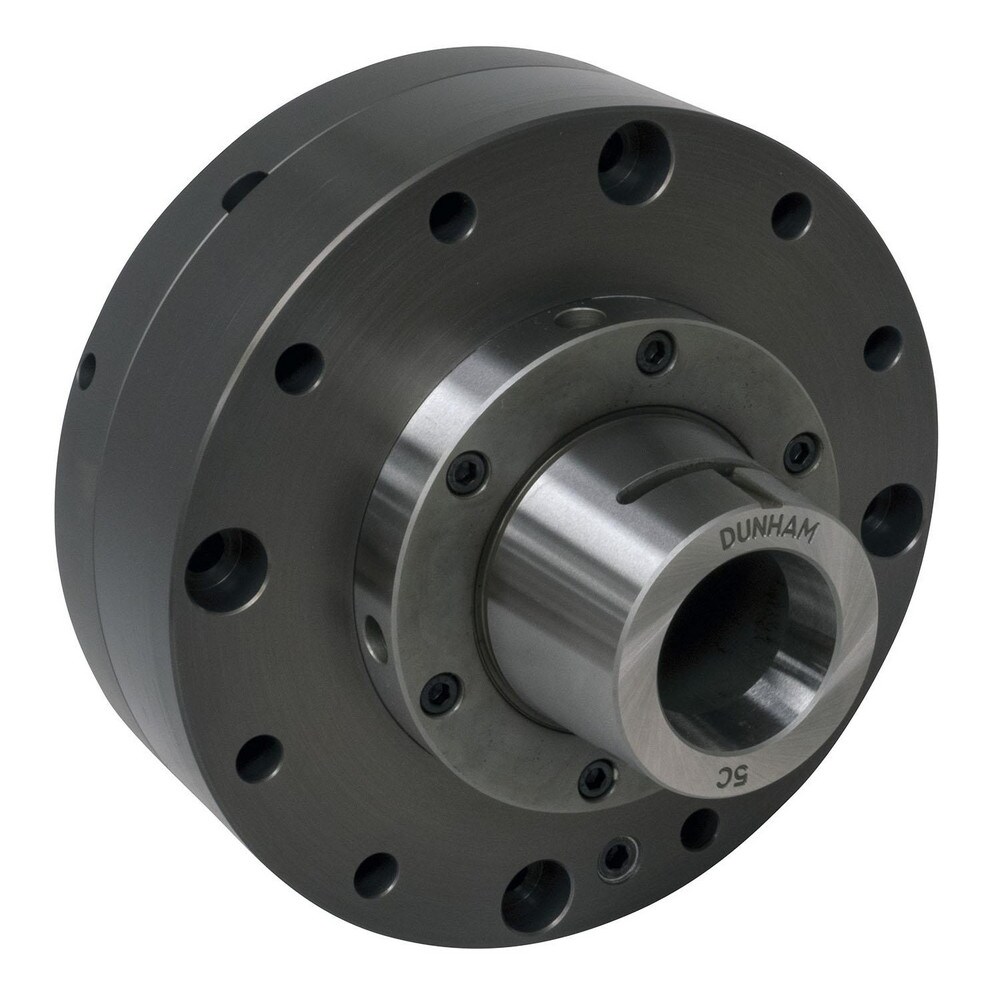 Lathe Collet Chucks; Collet System: 5C ; Actuator Type: Air; Foot Pedal; Lever ; Overall Length (Inch): 4-1/4 ; Chuck Diameter (Decimal Inch): 6.4370 ; Overall Length (Decimal Inch): 4.2500 ; Nose Diameter (Decimal Inch - 4 Decimals): 2.1220