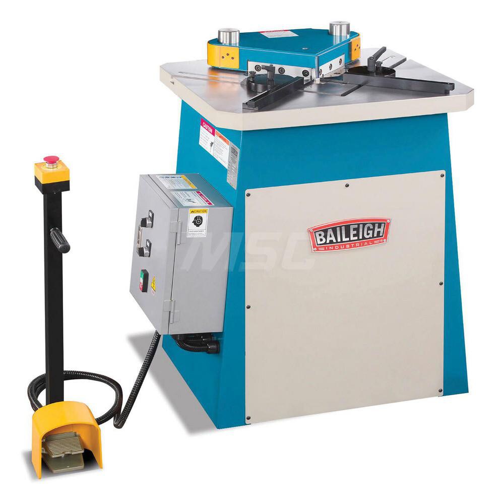 Metal Notchers; Maximum Notching Dimensions (Inch): 7-3/4 x 7-3/4 ; Horsepower (HP): 3 ; Belt Size (Inch): N/A ; Maximum Mild Steel Capacity (Gauge): 9 ; Table Width (Inch): 27 ; Table Depth (Decimal Inch): 23.5000