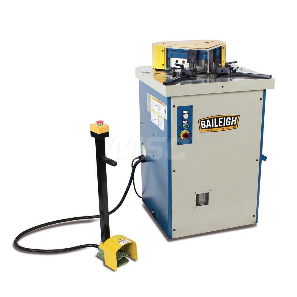 Metal Notchers; Maximum Notching Dimensions (Inch): 8-1/2 x 8-1/2 ; Horsepower (HP): 4 ; Belt Size (Inch): N/A ; Maximum Mild Steel Capacity (Gauge): 9 ; Table Width (Inch): 26 ; Table Depth (Decimal Inch): 25.5000