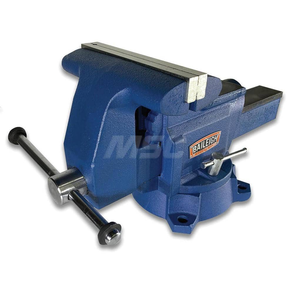 Baileigh 1227988 Bench Vise: 8" Jaw Width, 9" Jaw Opening, 4" Throat Depth 