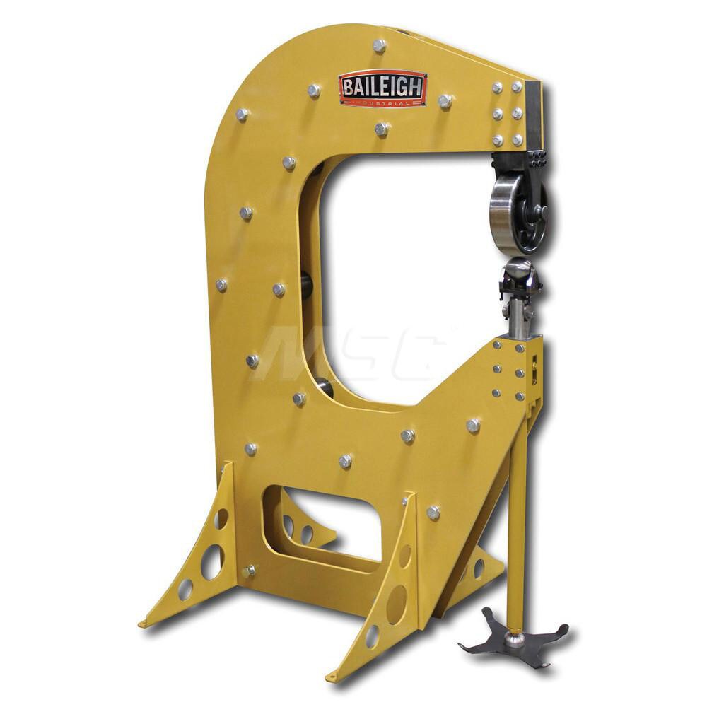 English Wheels; Power Type: Manual ; Throat Depth (Inch): 30 ; Maximum Mild Steel Capacity (Gauge): 14 ; Head Opening (Inch): 3 ; Roller Wheel Radius (Inch): 10 ; Includes: (8) Bottom Anvils; 10 in x 3 in Upper Roll