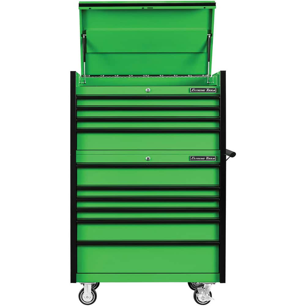 Tool Storage Combos & Systems; Type: Roller Cabinet with Top Chest Combo ; Drawers Range: 5 - 10 Drawers ; Number of Pieces: 2.000 ; Width Range: 36" - 47.9" ; Depth Range: 18" - 23.9" ; Height Range: 60" and Higher