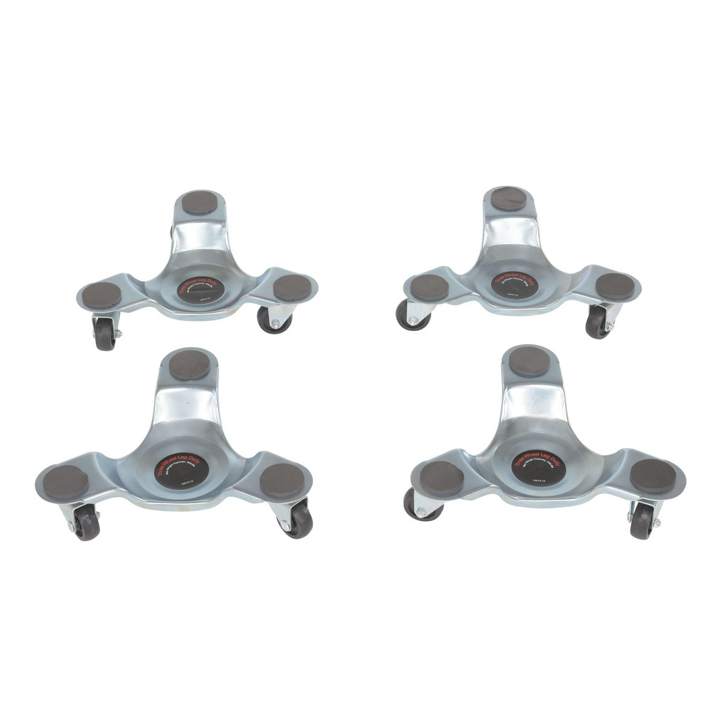 Vestil Steel Leg Dolly: 10-3/4 In. x 12 In. x 2-3/4 In. 300 Lb. Capacity 4 Pack Silver - Deck Width (in.): 12 | Part #LEG-D-12-4PK