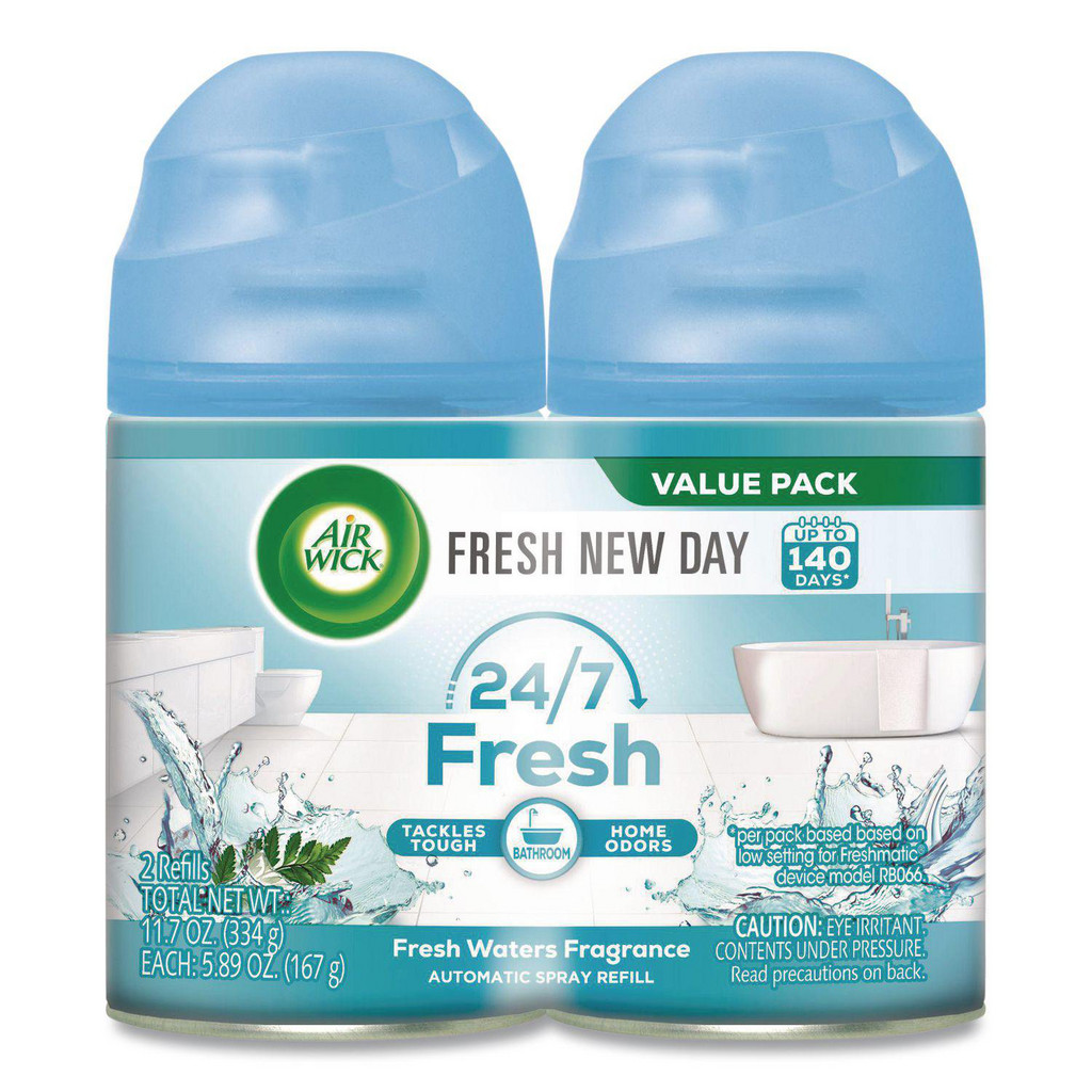 Air Wick Freshmatic Ultra Automatic Spray Refill Fresh Waters 589 oz Aerosol Spray 2Pack Fresh Waters Scent Part RAC82093PK Air Wick Freshmatic Ultra Automatic Spray Refill Fresh Waters 589 oz Aerosol Spray 2Pack Fresh Waters Scent Part RAC82093PK
