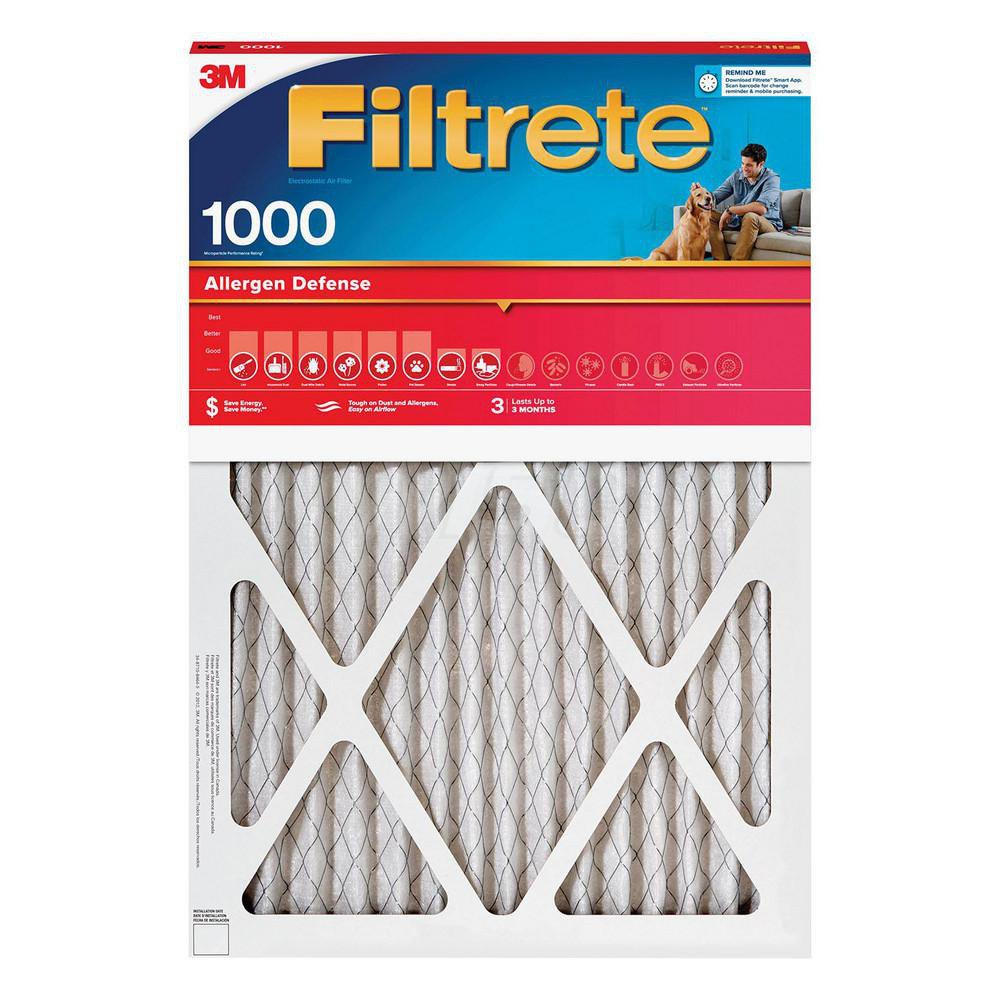 Pleated Air Filter: Electrostatic, MERV 11, Polypropylene, 88% Efficient, 20" High, 25" Wide, 2" Deep
