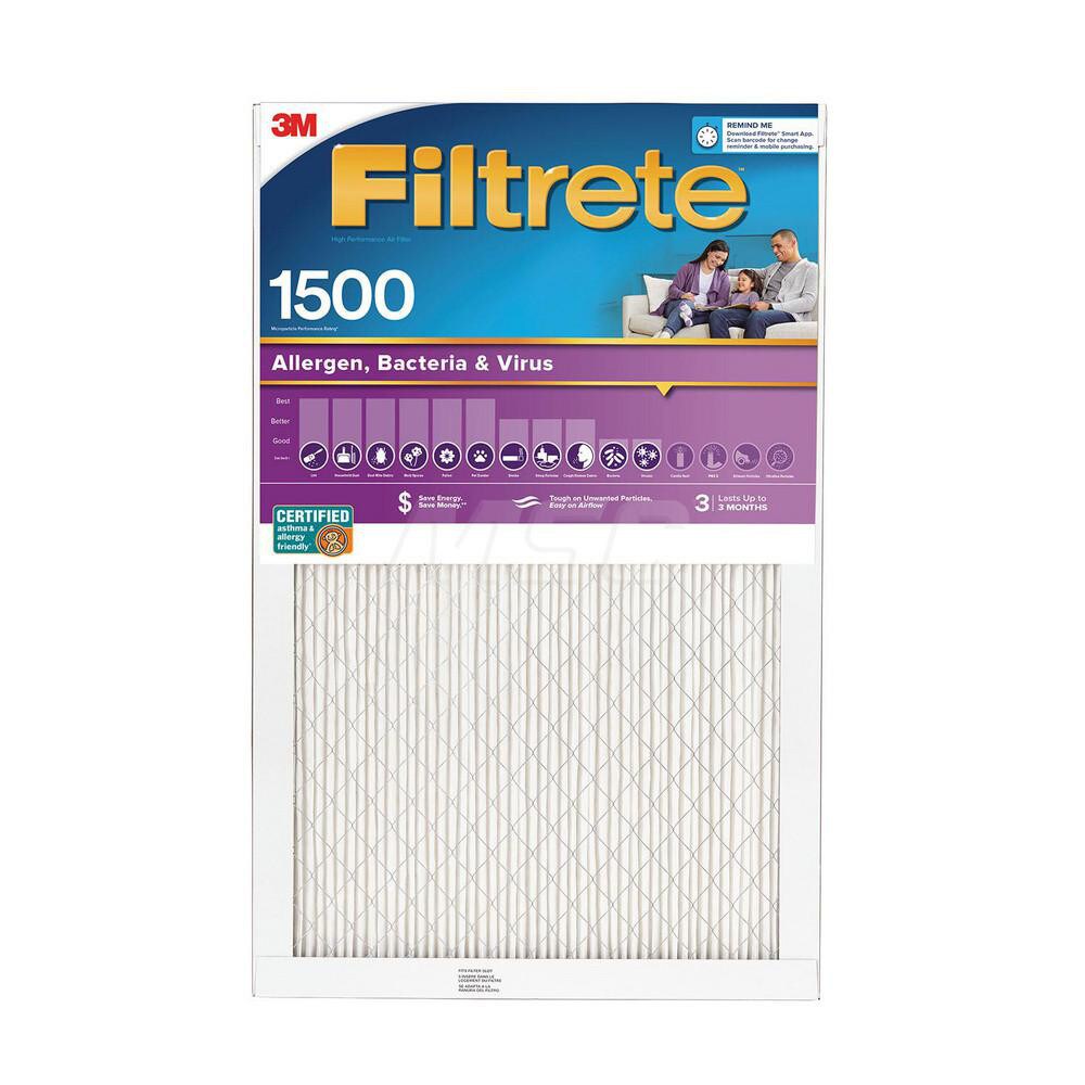 Pleated Air Filter: 12 x 24 x 1", MERV 12, 90% Efficiency