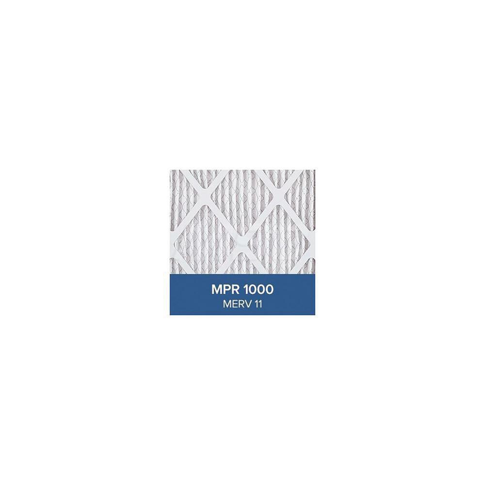 Pleated Air Filter: 16 x 20 x 1", MERV 11, 88% Efficiency