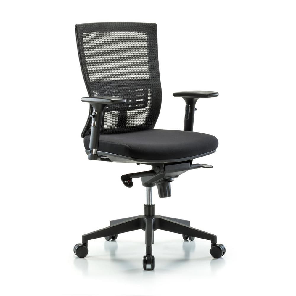Blue Ridge Ergonomics MSC43428 Task Chair: Mesh Fabric, Black 