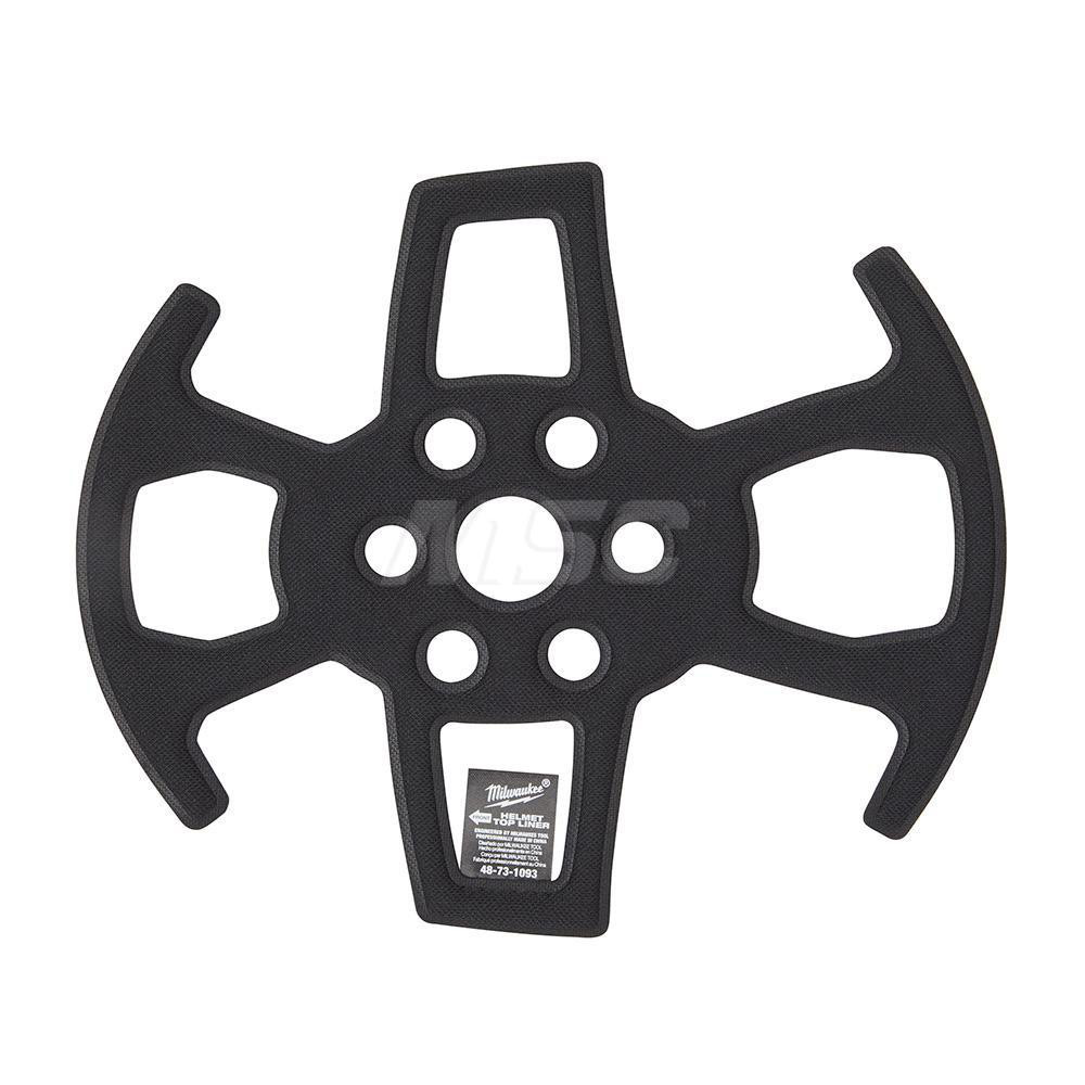 Hard Hat Liner: Polyester, Black, Use with Milwaukee Tool Hard Hat - Velcro Attachment, 8.5" OAH, 10" OAW, 0.3" OAL