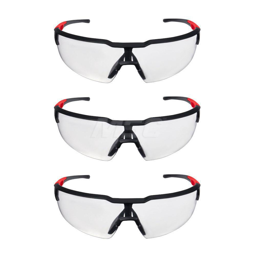 Safety Glass: Anti-Fog & Anti-Scratch, Plastic, Gray Lenses, Half-Framed