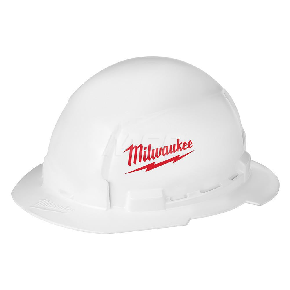Hard Hat: Impact Resistant, Full Brim, Class E, 2-Point Suspension