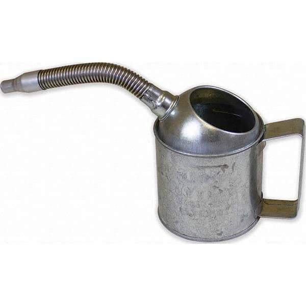 Can & Hand-Held Oilers; Oiler Type: Measure Oiler ; Pump Material: Steel ; Body Material: Steel ; Color: Silver ; Spout Type: Flexible Spout ; Overall Height: 6in