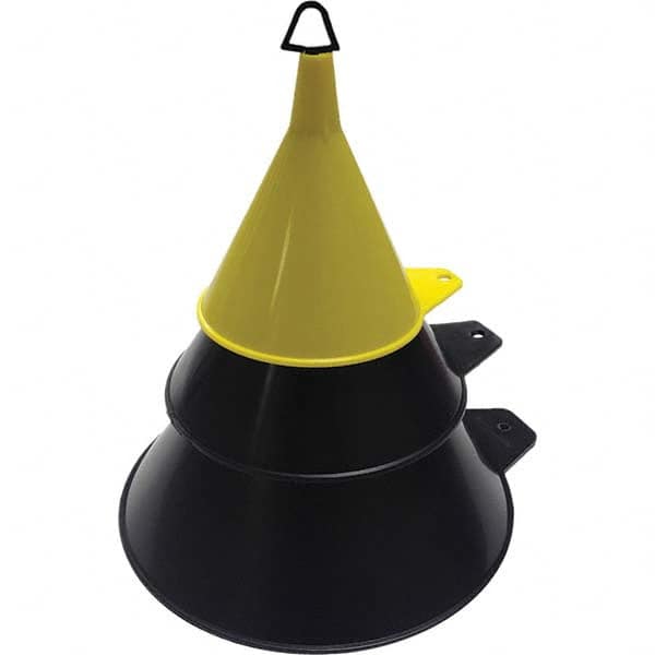 Oil Funnels & Can Oiler Accessories; Oil Funnel Type: Funnel Set ; Material: Polyethylene ; Includes: 1 Pint; 1/2 Pint; 2 Quart ; Finish: Smooth Plastic ; Spout Type: Straight
