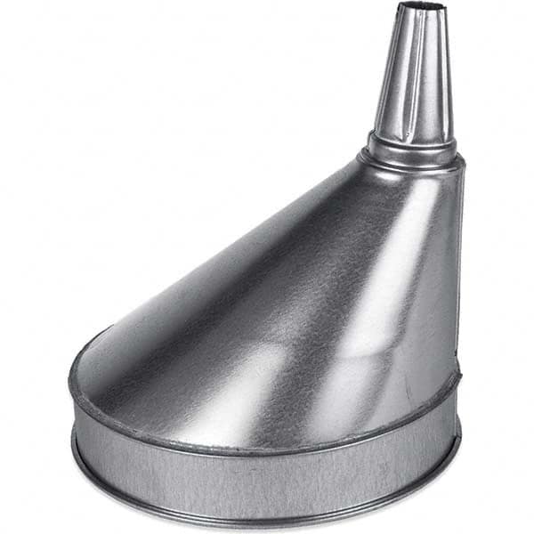 Funnel King 94465 Oil Funnels & Can Oiler Accessories; Material: Galvanized Steel ; Capacity Range: 1 Gal. and Larger ; Capacity (Qt.): 6.00 ; Capacity (Gal.): 1.50 ; Finish: Galvanized ; Mouth Outside Diameter (Inch): 10-1/2 
