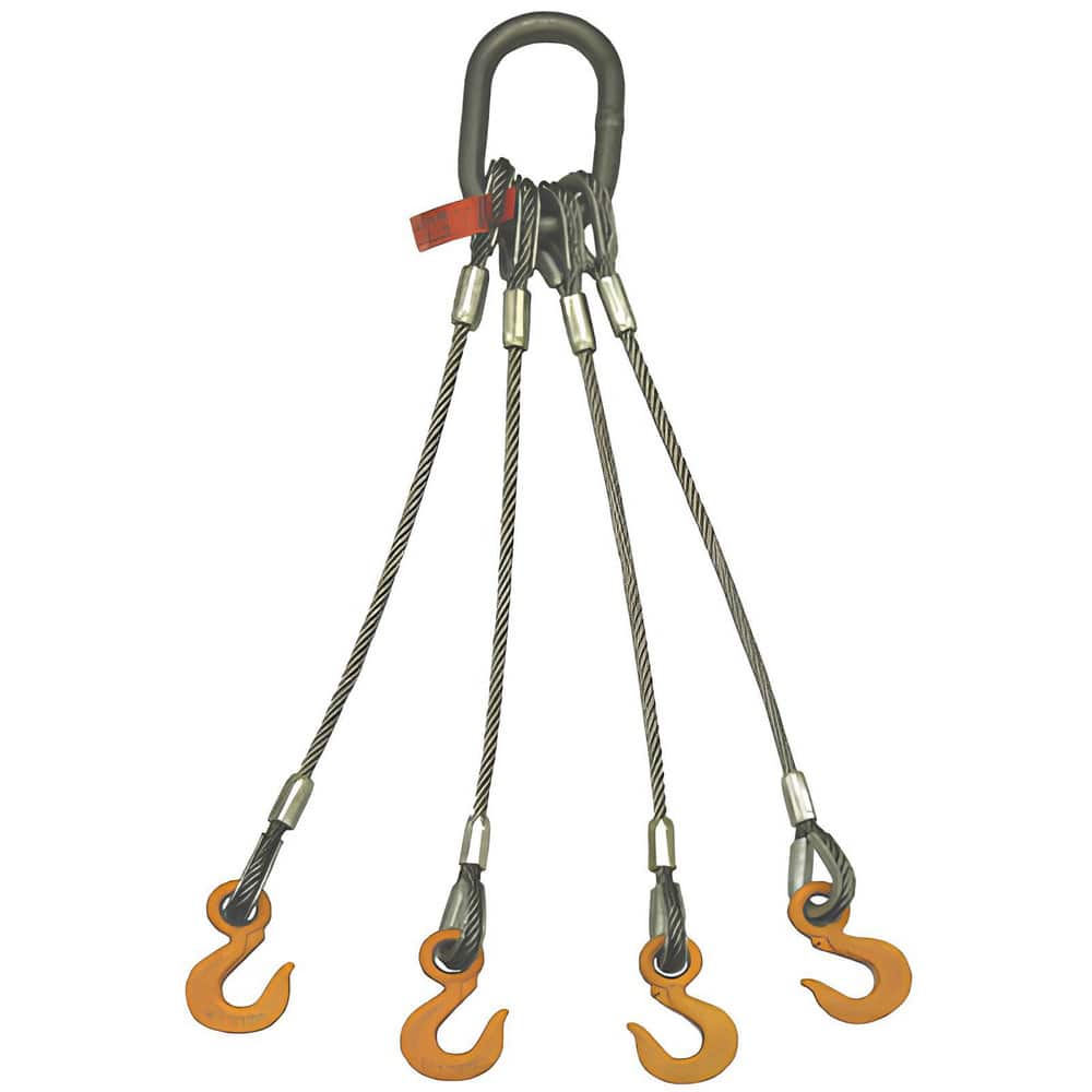 Lift-All - Eye & Eye Wire Rope Sling: 1 Dia, 10' Long, 19600 lb