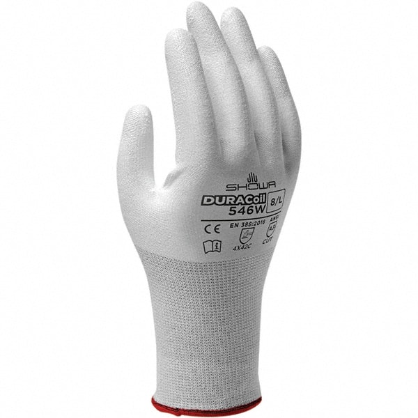 SHOWA® Cut, Puncture & Abrasive-Resistant Gloves: Size XL, ANSI Cut A3, ANSI Puncture 2, Polyurethane, ATA & HPPE Blend - White, Palm & Fingers