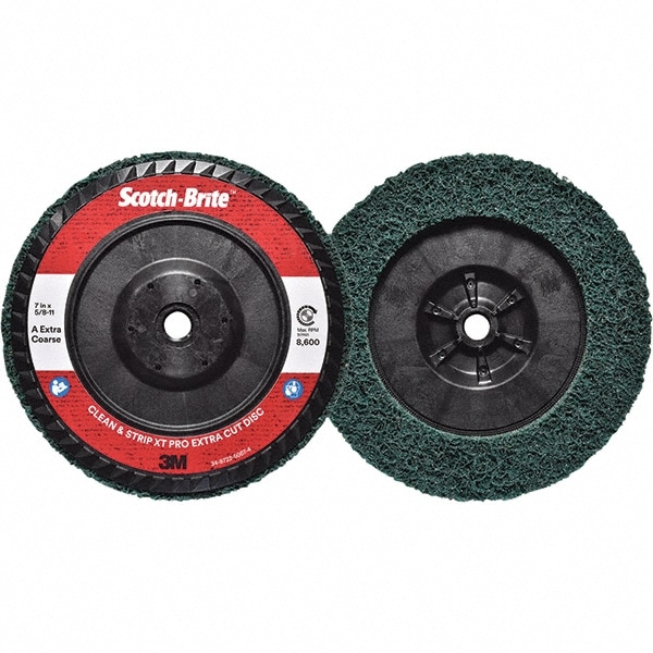 Deburring Disc: 7" Dia, Extra Coarse Grade, Aluminum Oxide