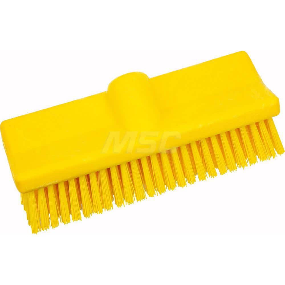 Deck Scrub & Scrub Brush: 10" Brush Length, 4-1/2" Brush Width, Polypropylene Bristles