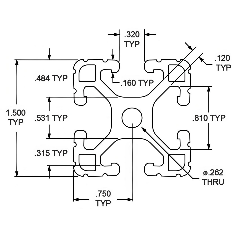 80/20 Inc. - T-Slot Framing: Type: Frame; Frame Type: T-Slotted; Duty ...