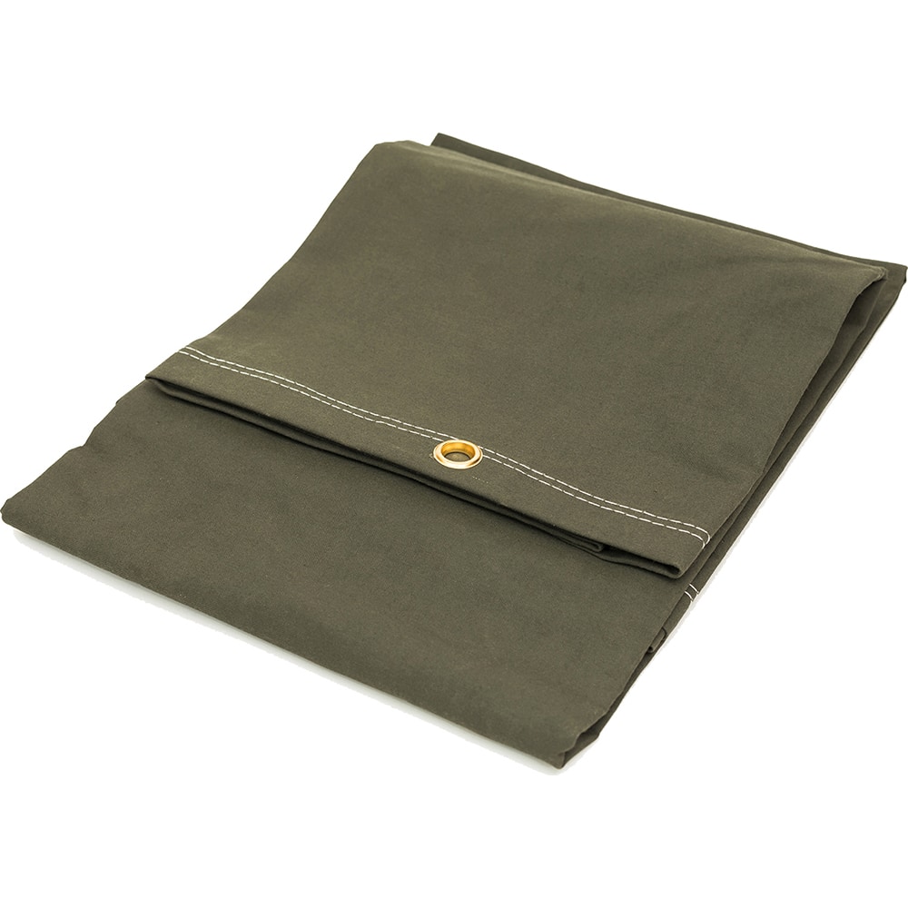Tarp/Dust Cover: Olive Drab, Canvas, 10' Long x 8' Wide, 22 mil