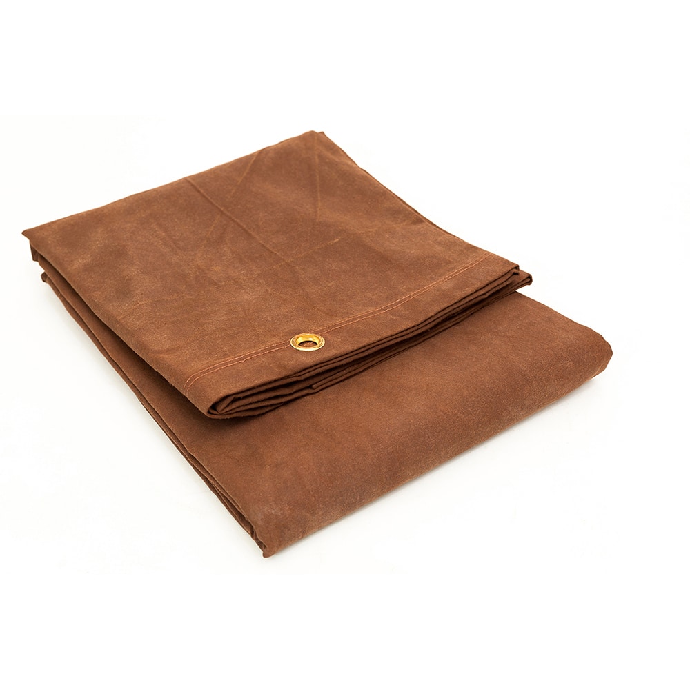 Tarp/Dust Cover: Brown, Canvas, 10' Long x 20' Wide, 22 mil