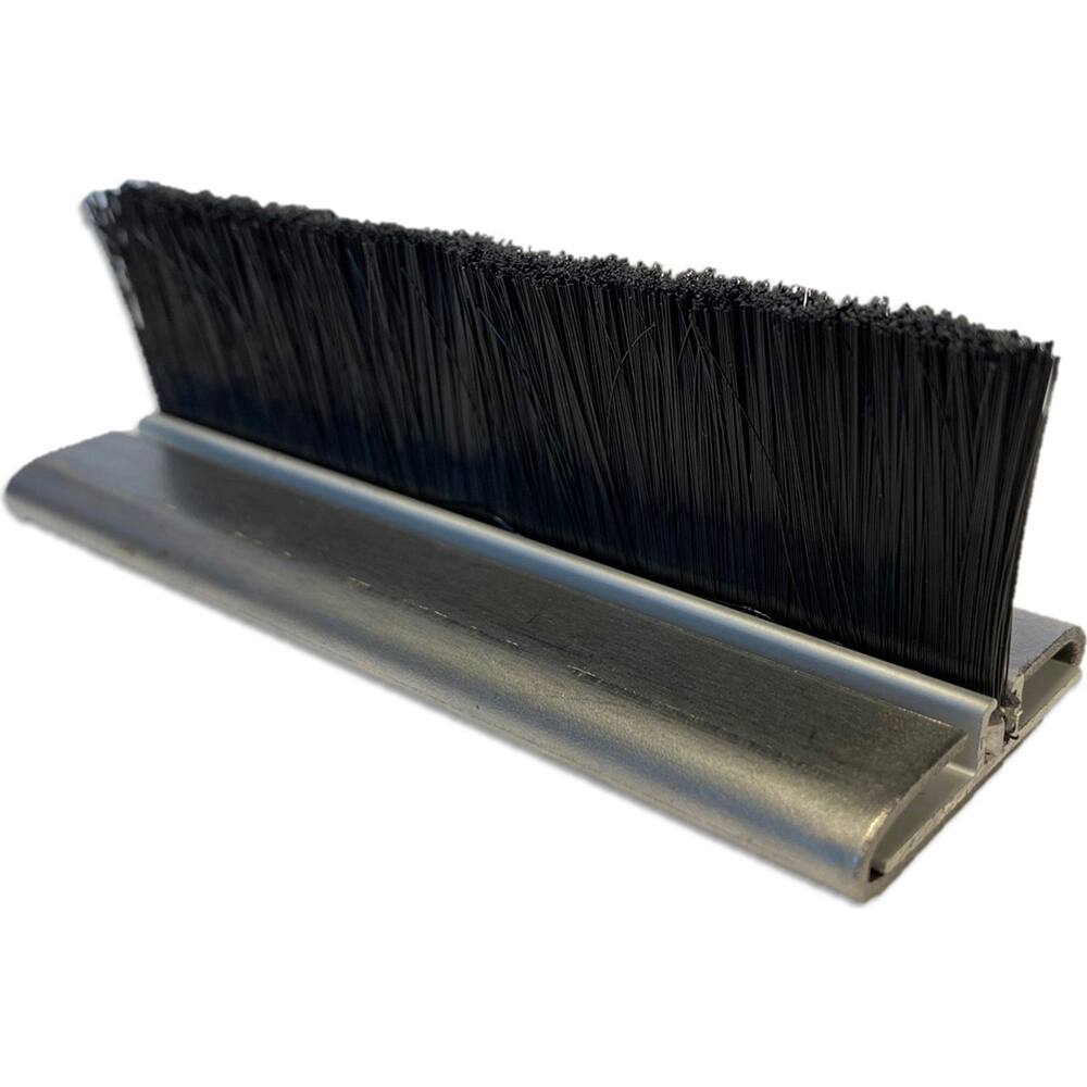 Sweeps & Seals; Type: Brush Seal ; Width (Inch): .262 ; Finish/Coating: Clear Anodized Aluminum ; Material: Nylo; Clear Anodized Aluminum ; Back Strip Brush Width (Inch): 1.437 ; Bristle Length (Inch): 1.0000