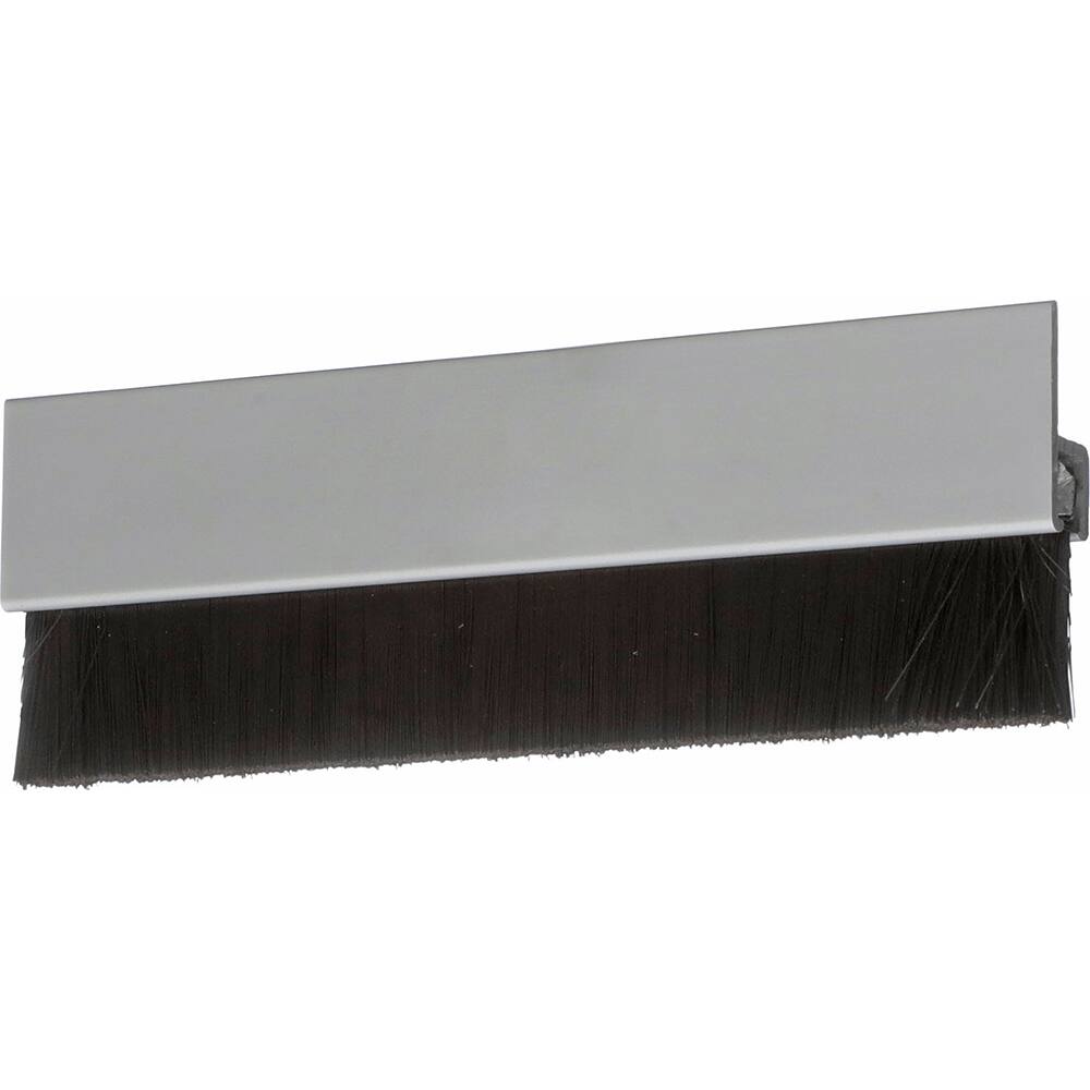 Sweeps & Seals; Type: Brush Seal ; Width (Inch): .366 ; Finish/Coating: Clear Anodized Aluminum ; Material: Nylon; Clear Anodized Aluminum ; Back Strip Brush Width (Inch): .24 ; Bristle Length (Inch): 2.0000