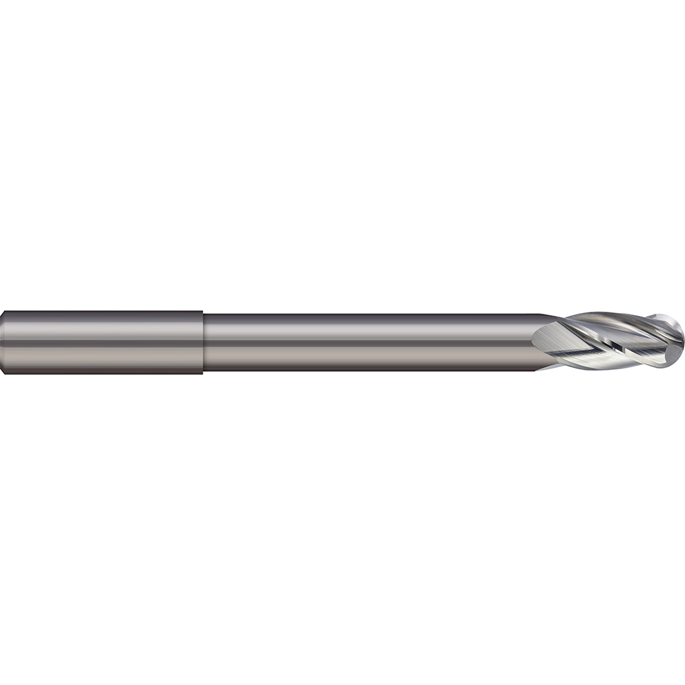 Micro 100 Ball End Mill 1.50 mm Dia, 1.50 mm LOC, 2 Flute, Solid