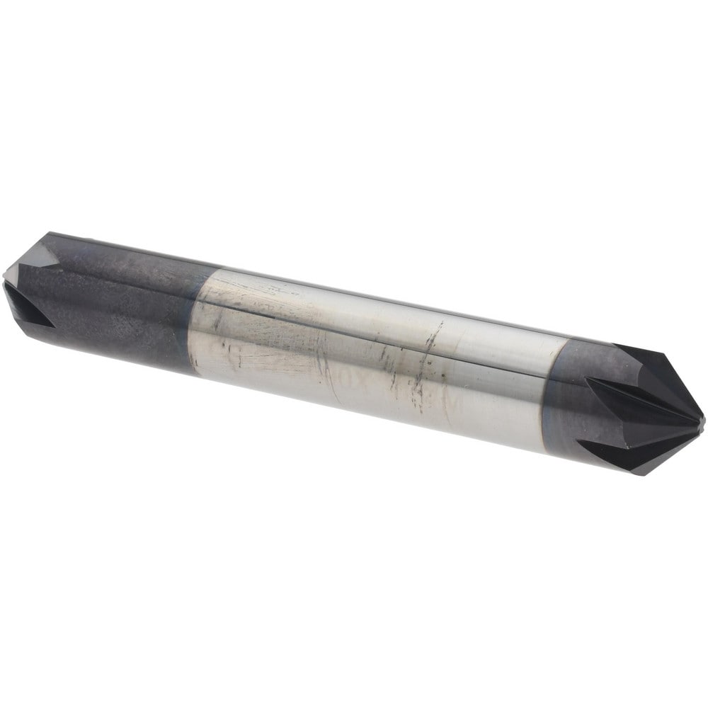 Chamfer Mill: 3/8" Dia, 6 Flutes, Solid Carbide