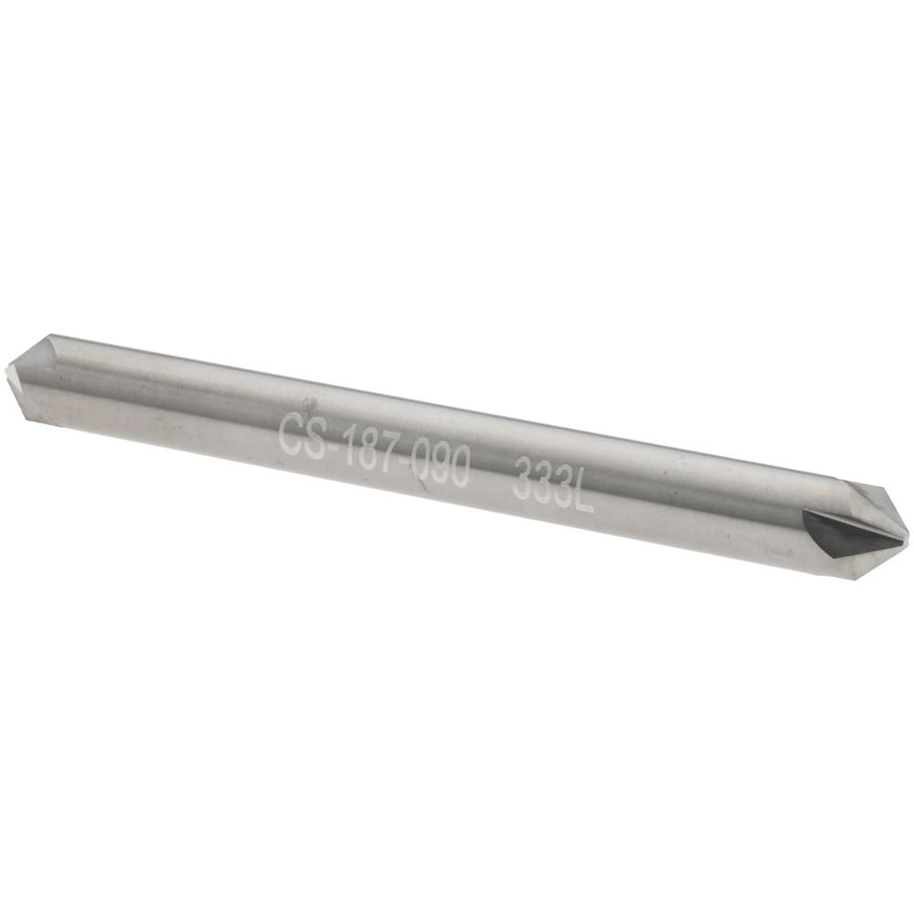 Chamfer Mill: 3/16" Dia, 4 Flutes, Solid Carbide