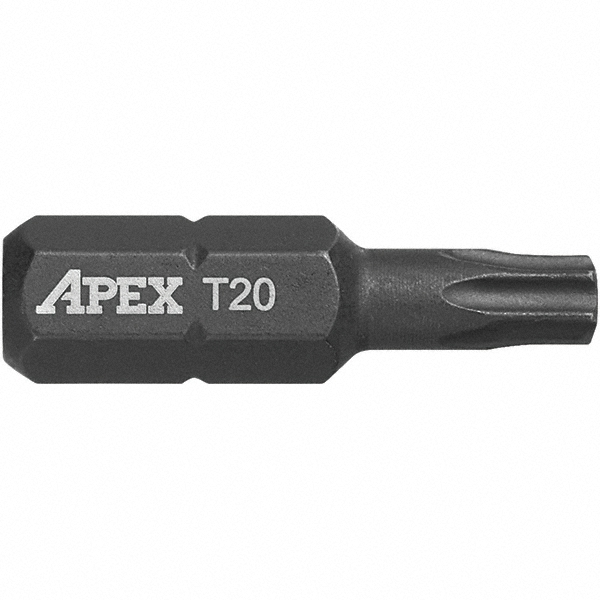 Apex 1/4" Drive T20 Torx Screwdriver Bit 11141447 MSC Industrial