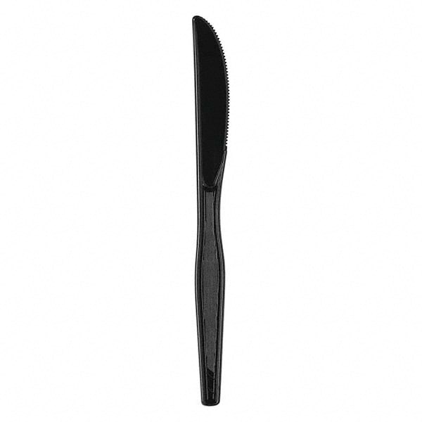 Plastic Cutlery, Heavy Mediumweight Knives, Black, 1000/Carton