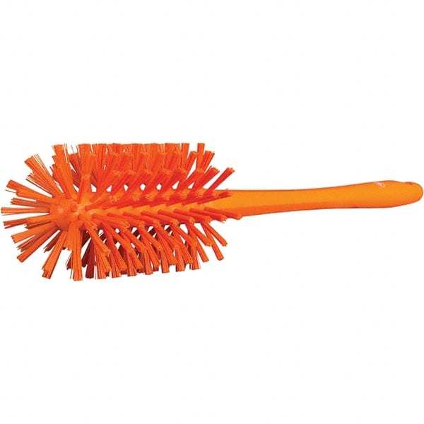 Vikan 5381-90-7 3 1/2 Orange Stiff Bottle Brush