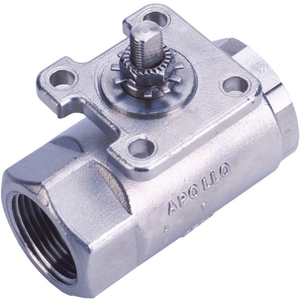 Manual Ball Valve: 3/4" Pipe, Standard Port, Stainless Steel