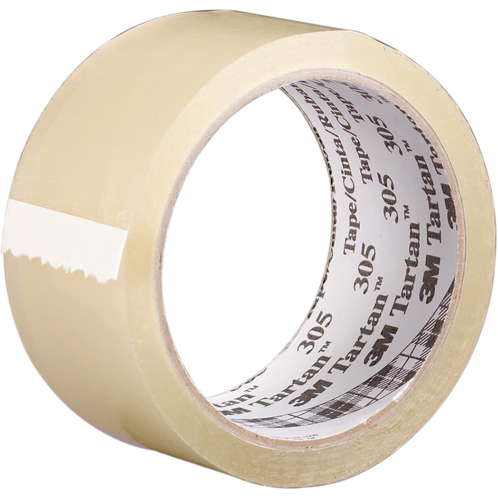 Box Sealing & Label Protection Tape; Tape Number: 305 ; Overall Thickness: 1.8mil ; Overall Length: 54.68yd; 50m ; Overall Width: 1.89in; 48mm