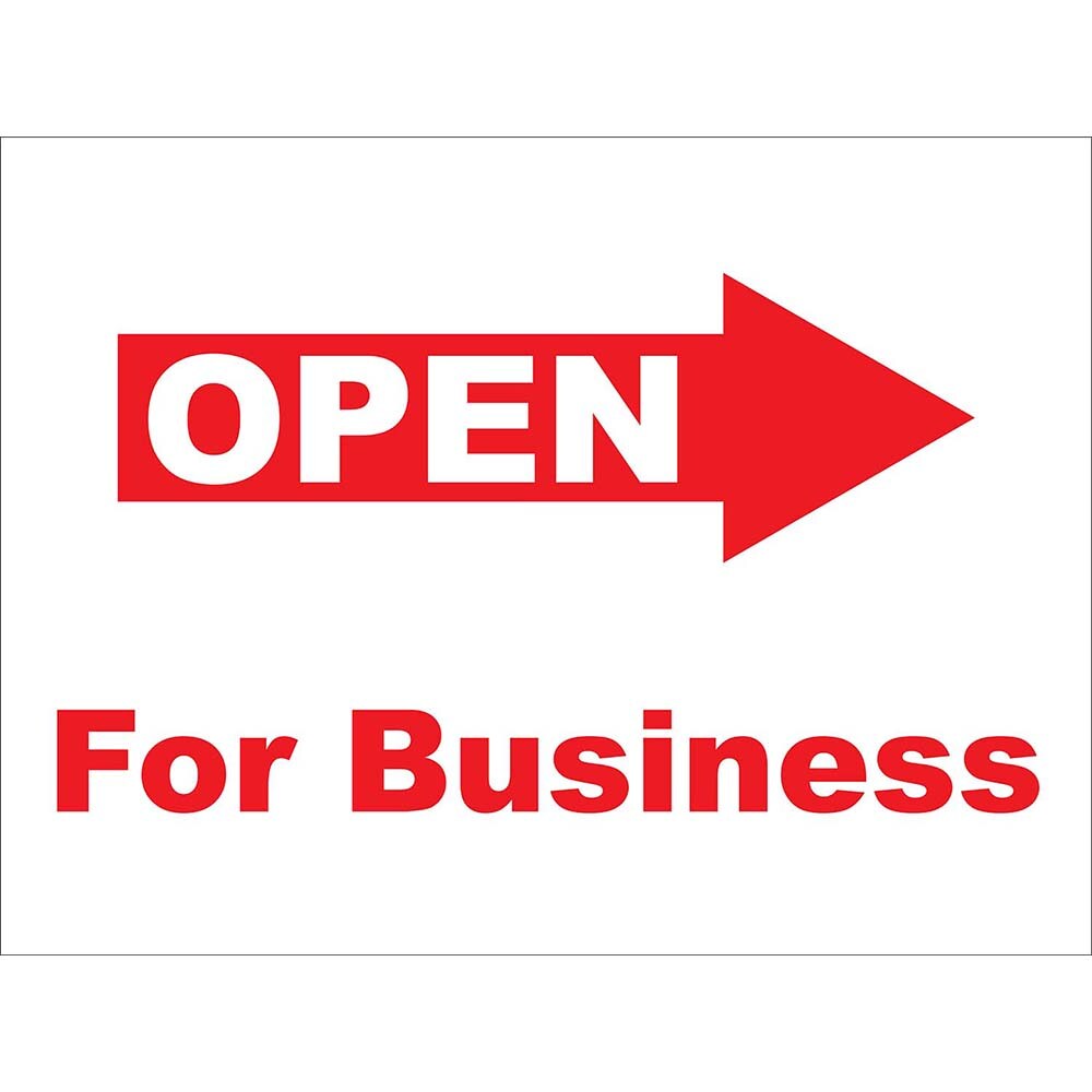 Sign: "Open For Business"