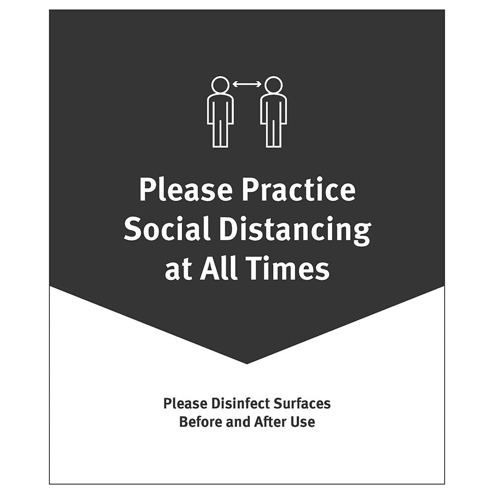 Sign: "Social Distancing Reminder"