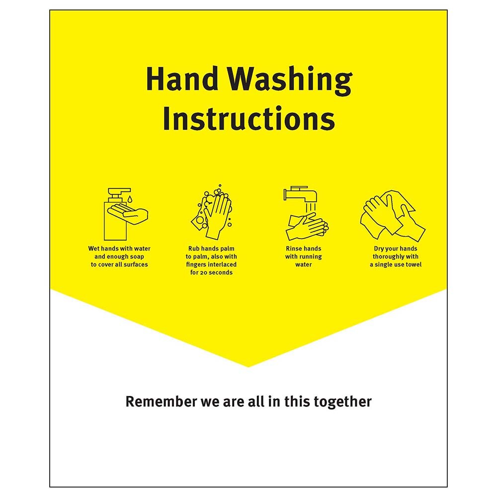 Sign: "Hand Washing Instructions"