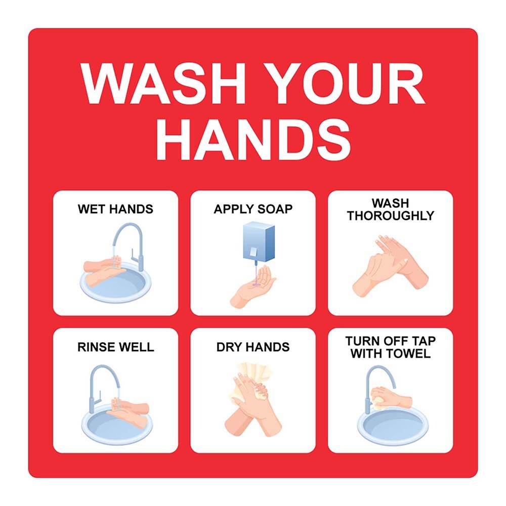 Sign: "Wash Your Hands Instructions"