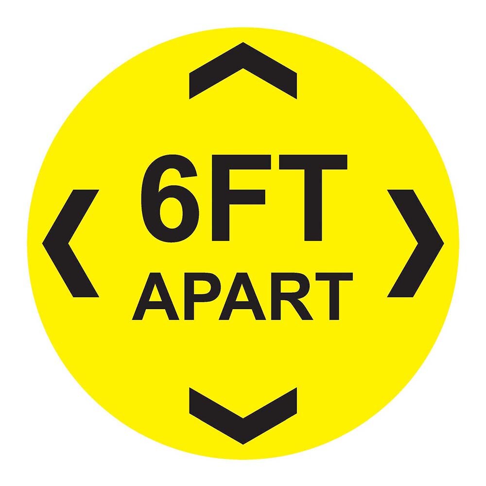 Sign: "6FT APART"